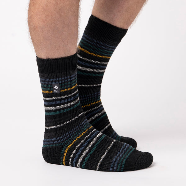 Mens Original Astana Narrow Stripe Socks - Black