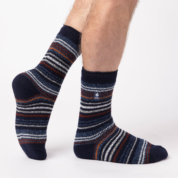 Mens Original Astana Narrow Stripe Socks - Navy