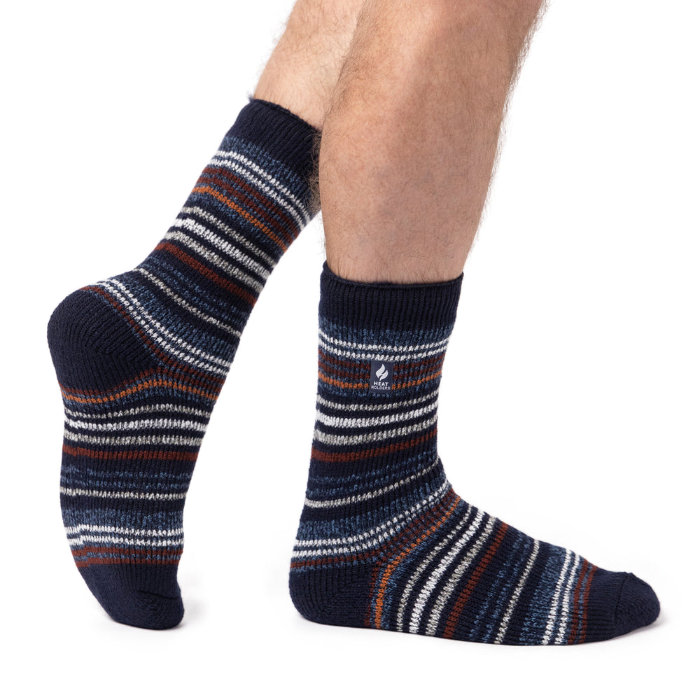 Mens Original Astana Narrow Stripe Socks - Navy