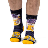 Mens Lite Fun Feet Novelty Thermal Socks - Beer Monster