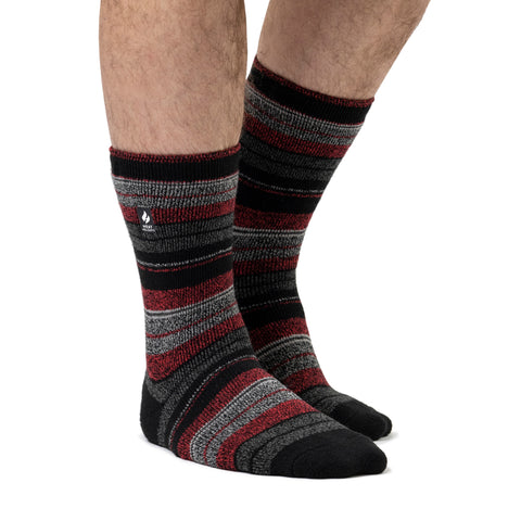 Mens Lite Krakow Multi Stripe Socks - Black