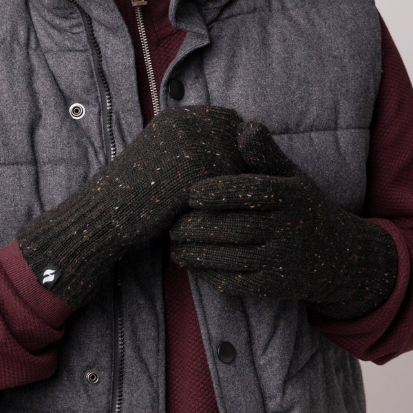 Mens Ashton Nepp Yarn Thermal Gloves - Black