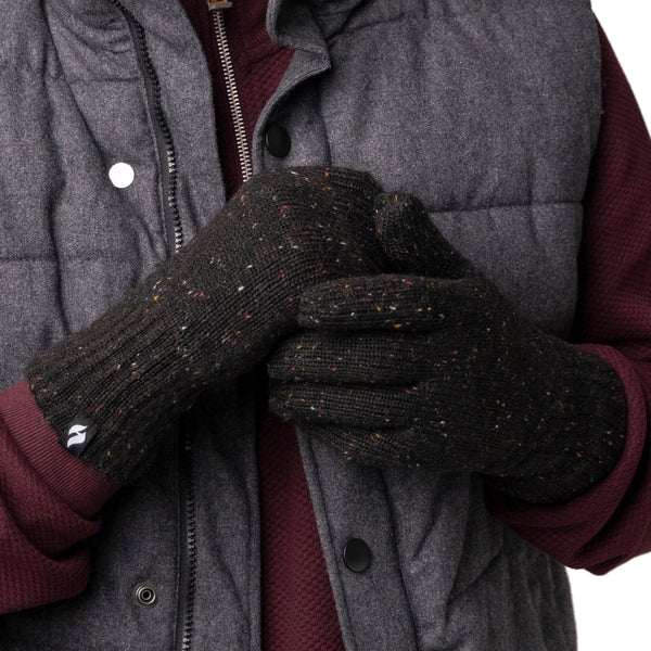 Mens Ashton Nepp Yarn Thermal Gloves - Black