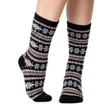 Ladies Lite Nordic Thermal Socks - Black & Olive