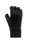 Ladies Plain Fingerless Gloves - Black
