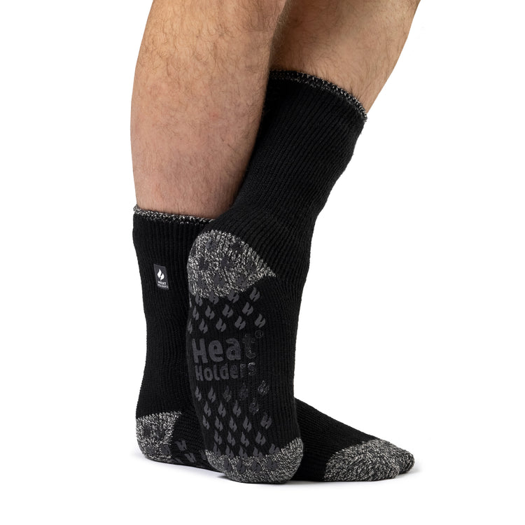 Mens Original Siskin Slipper Socks - Black