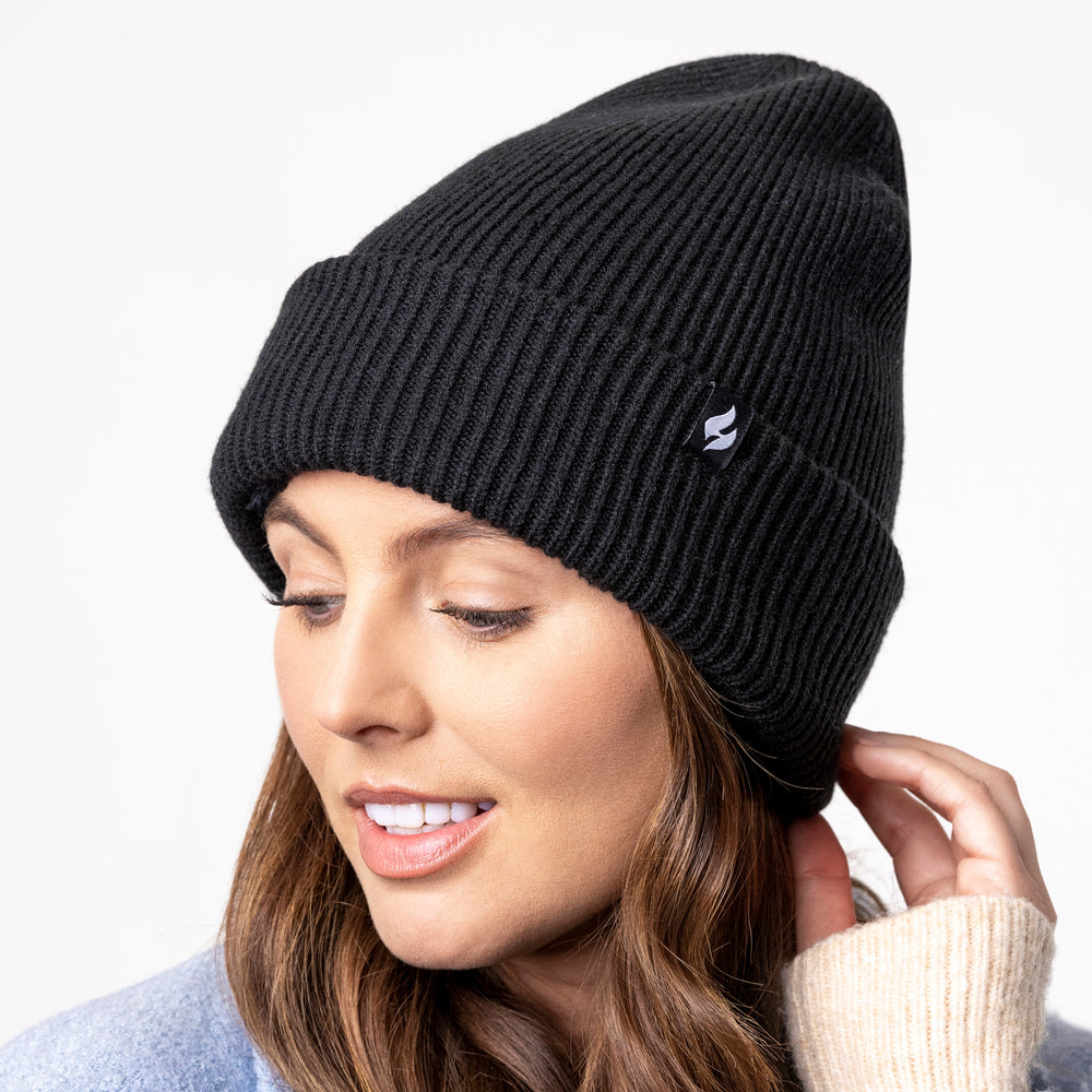 Ladies Vermont Turnover Hat - Black