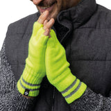 Mens Workforce Fingerless Gloves - Yellow