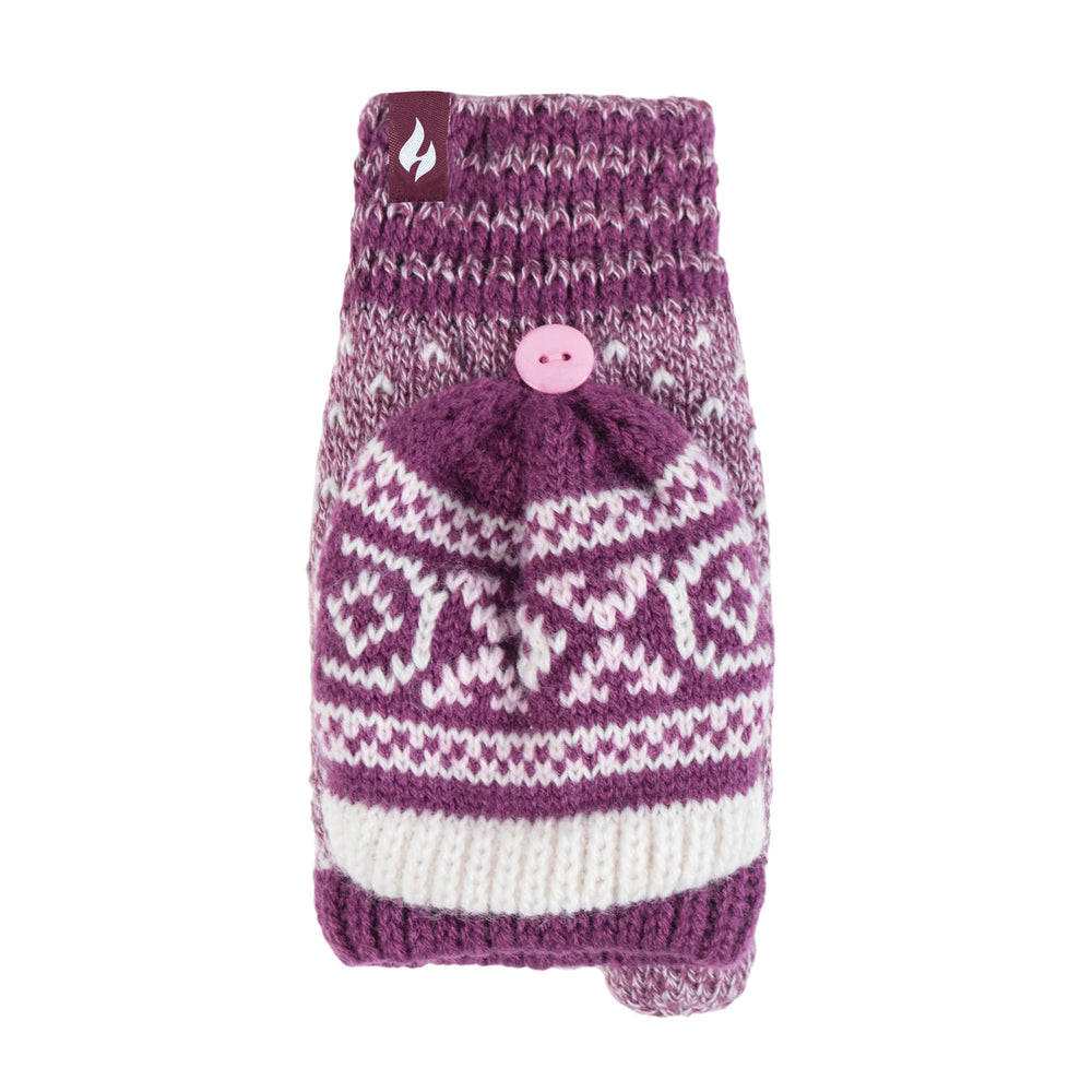 Ladies Stockholm Converter Mittens - Rose