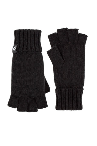 Heat Holders Ladies Plain Fingerless Gloves - Black