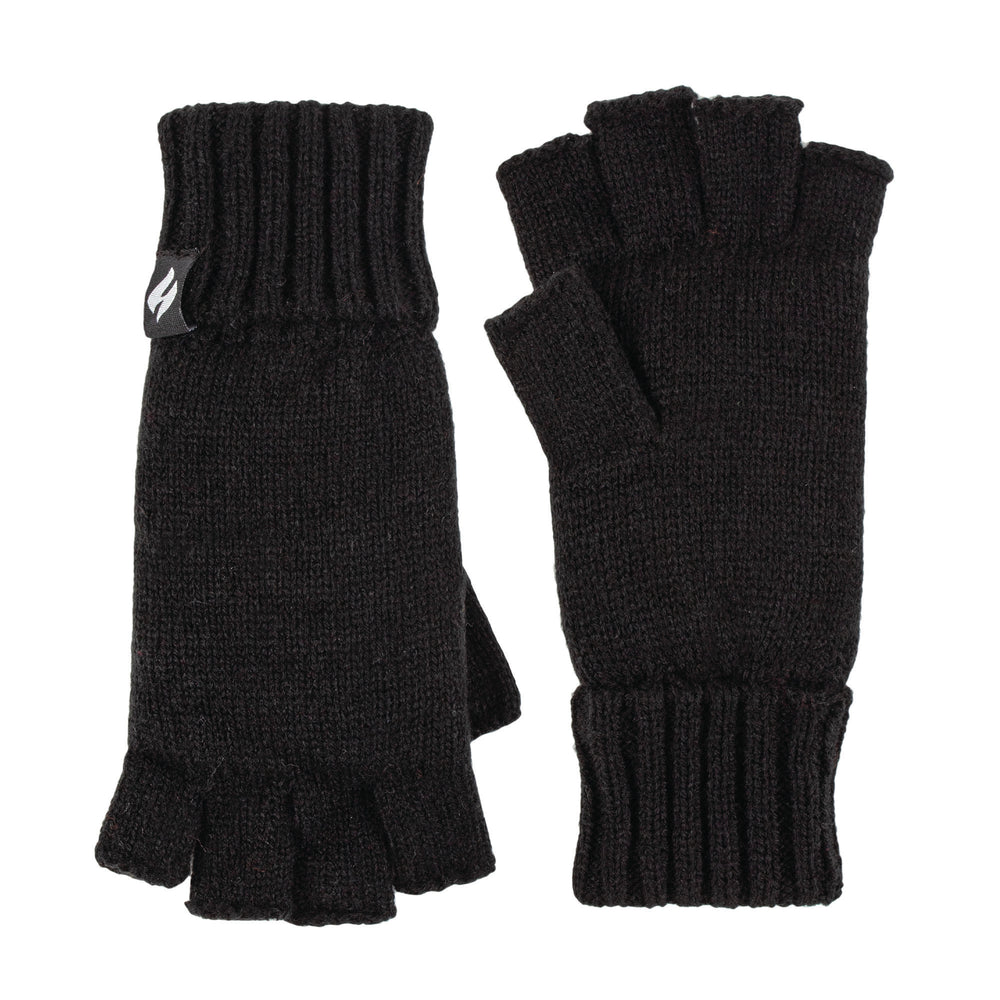 Ladies Carly Plain Fingerless Gloves - Black