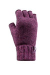 Ladies Plain Fingerless Gloves - Purple Twist