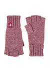 Ladies Plain Fingerless Gloves - Rose