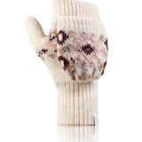 Ladies Heather Converter Mittens - Cream