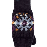 Ladies Heather Converter Mittens - Navy