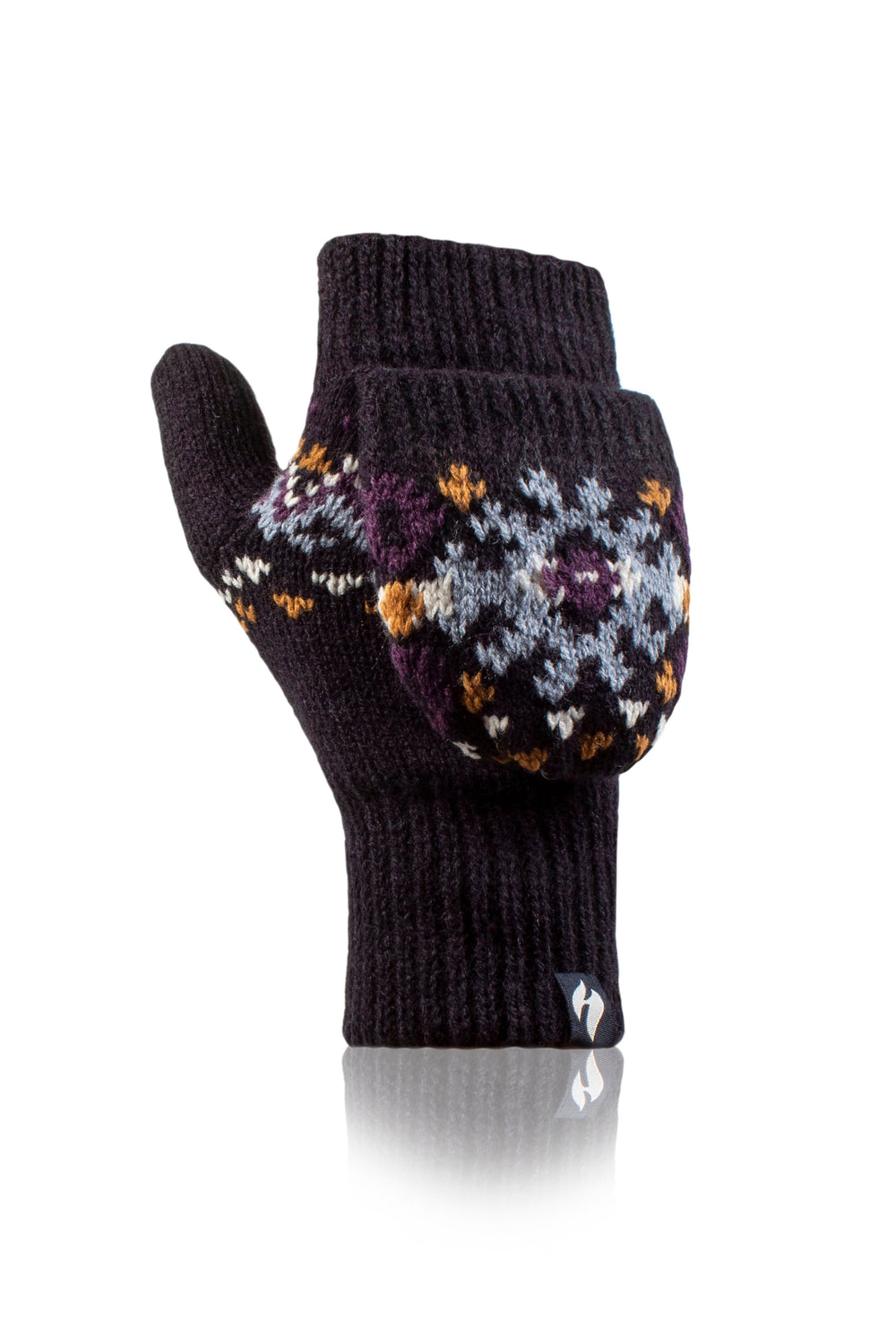 Ladies Heather Converter Mittens - Navy