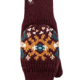 Ladies Heather Converter Mittens - Wine