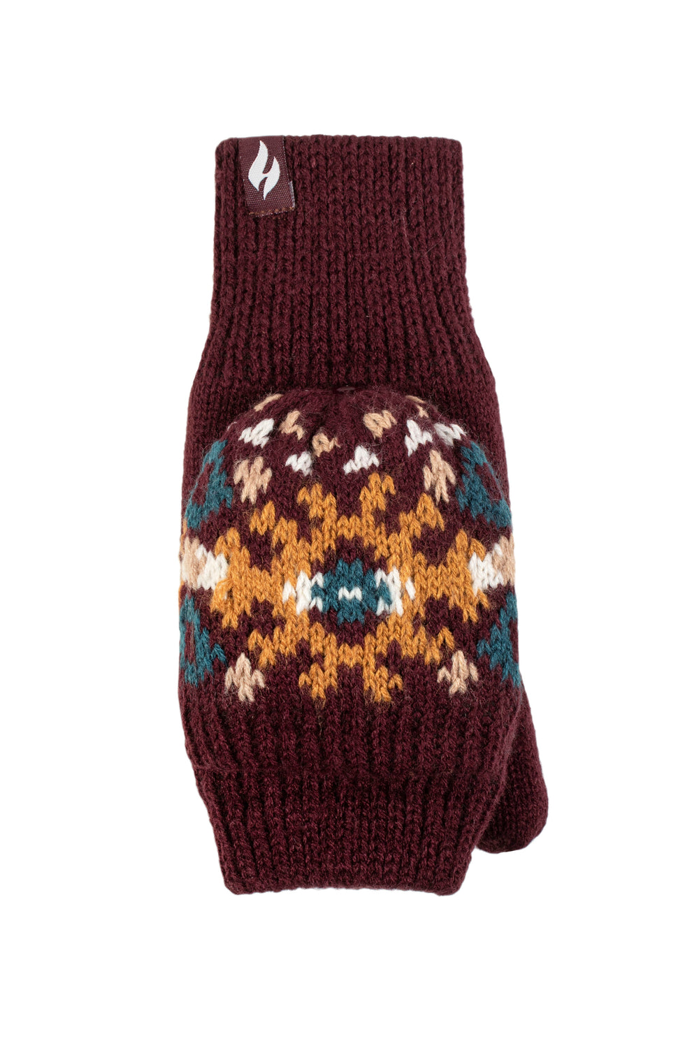 Ladies Heather Converter Mittens - Wine