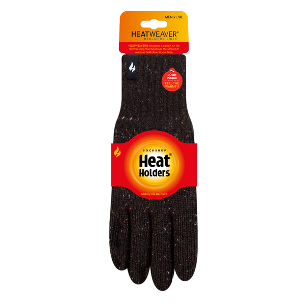 Mens Ashton Nepp Yarn Thermal Gloves - Black