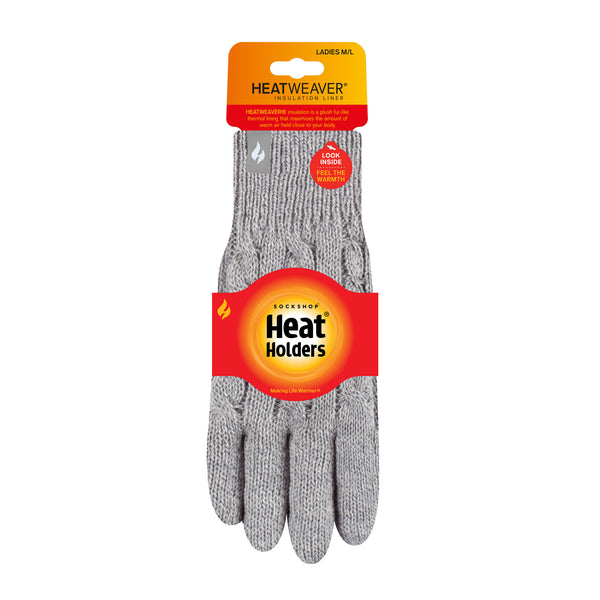 Ladies Willow Thermal Gloves - Light Grey