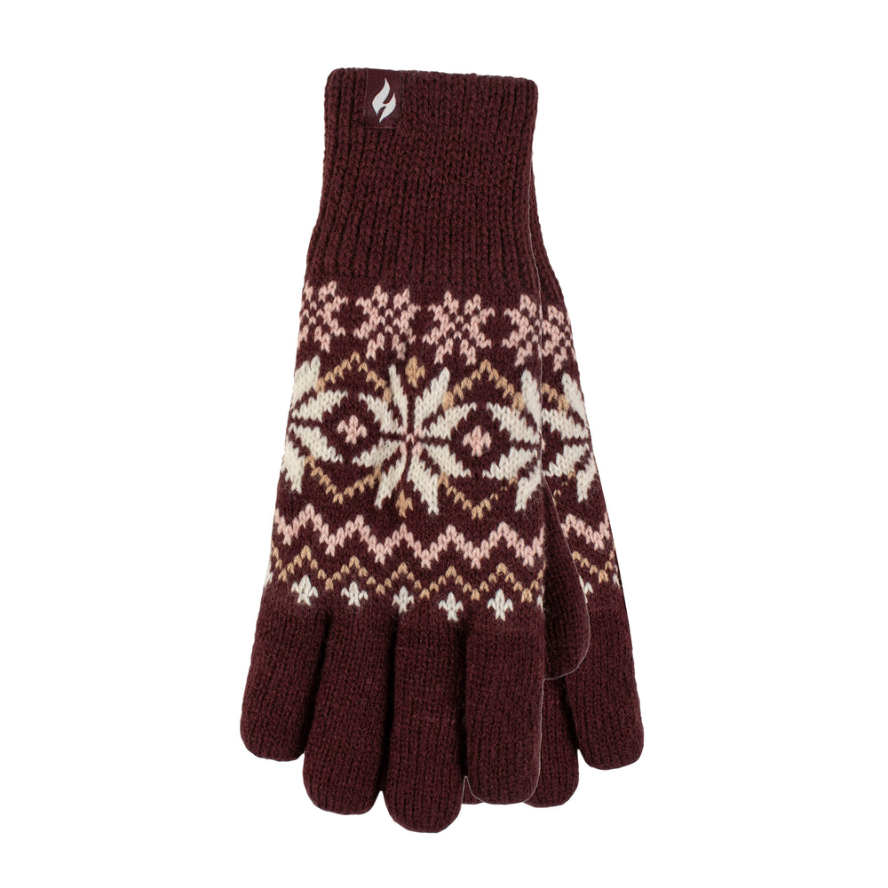 Ladies Avens Thermal Gloves - Wine