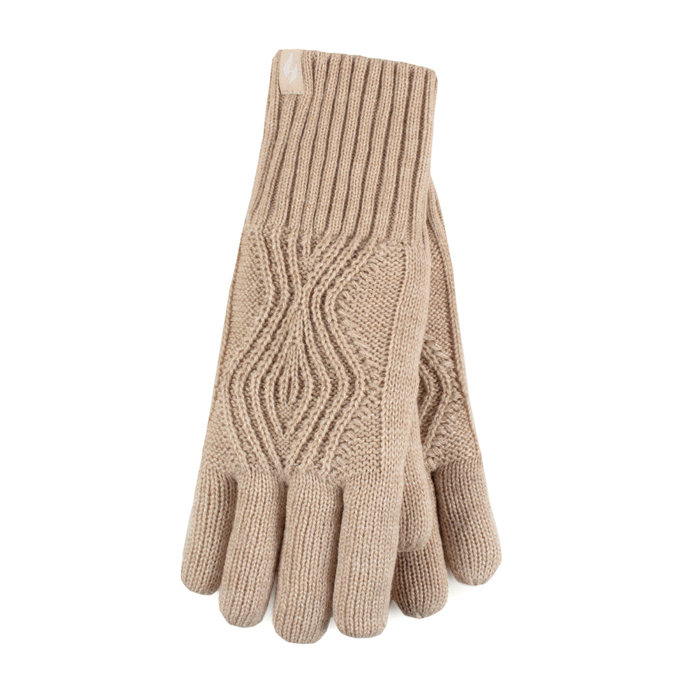 Ladies Tampere Thermal Gloves - Oatmeal Melange