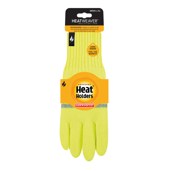 Mens Workforce Thermal Gloves - Yellow