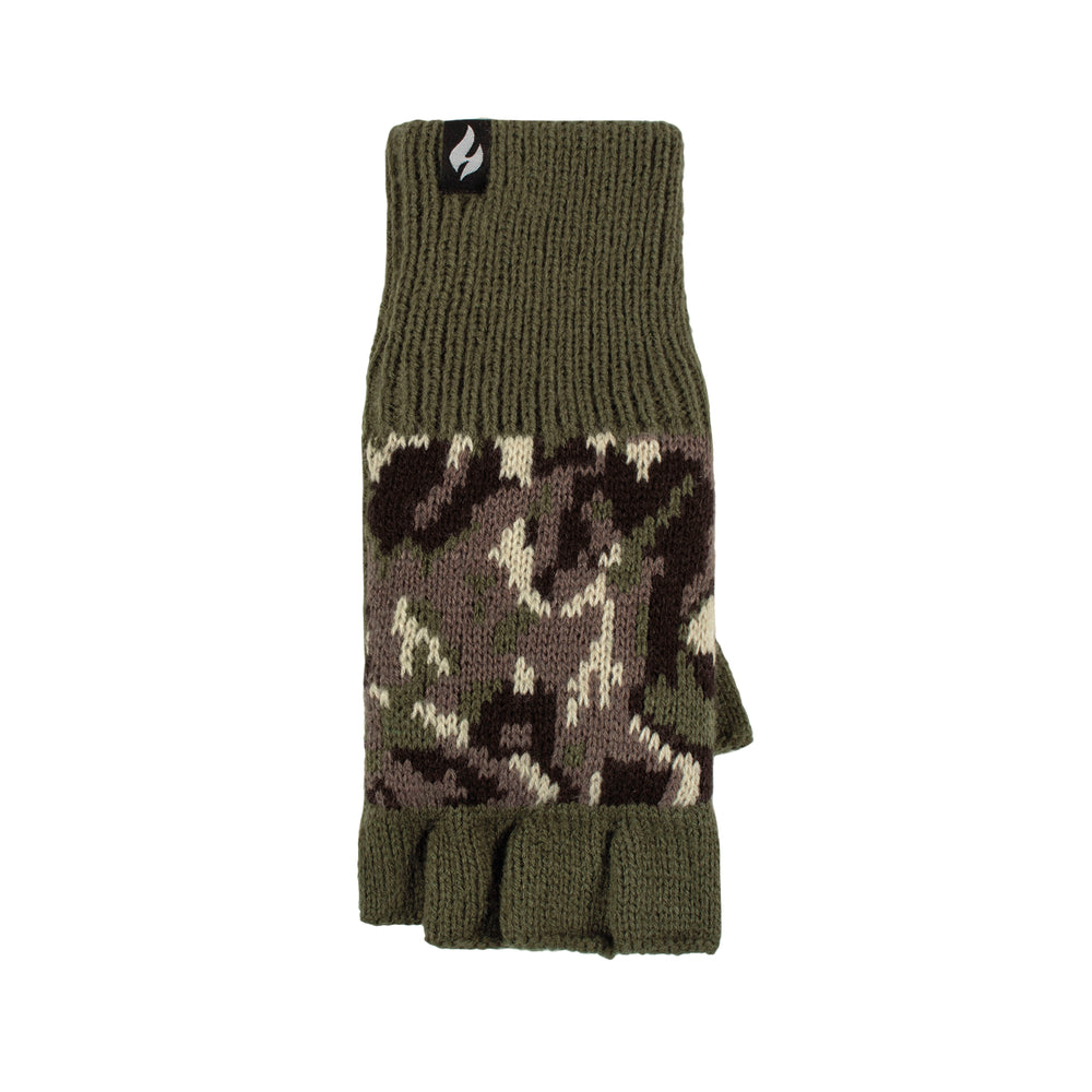 Mens Fingerless Gloves - Camo