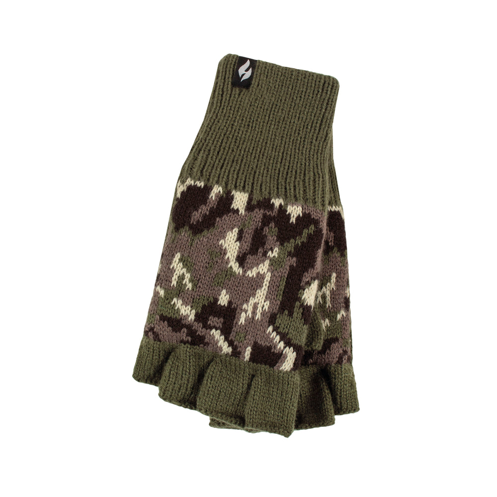 Mens Fingerless Gloves - Camo
