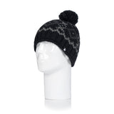 Mens Helsinki Bobble Hat - Black & Grey