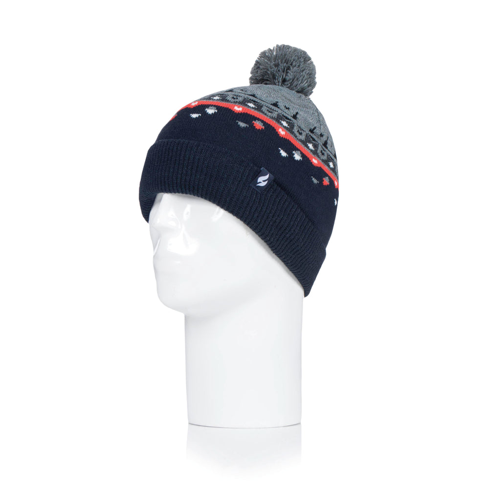 Mens Ribble Bobble Hat - Navy