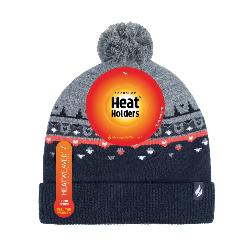 Mens Ribble Bobble Hat - Navy