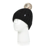 Ladies Maine Original Pom Pom Hat - Black