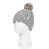 Ladies Maine Original Pom Pom Hat - Light Grey