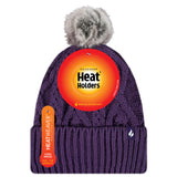 Ladies Solna Pom Pom Hat - Purple