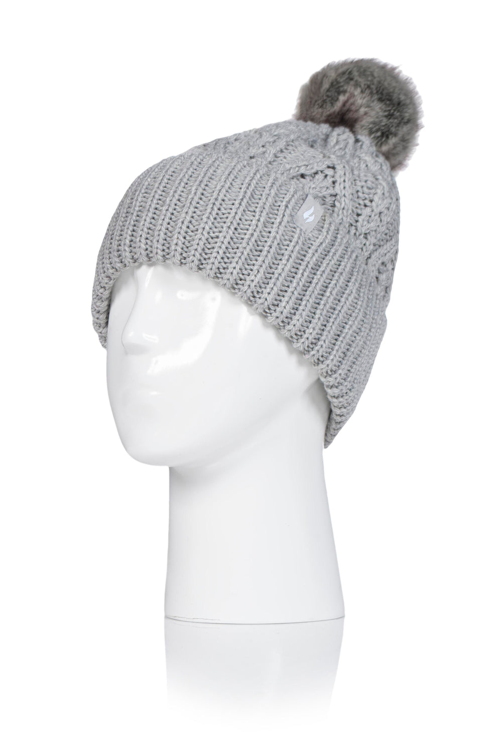 Ladies Solna Pom Pom Hat - Light Grey