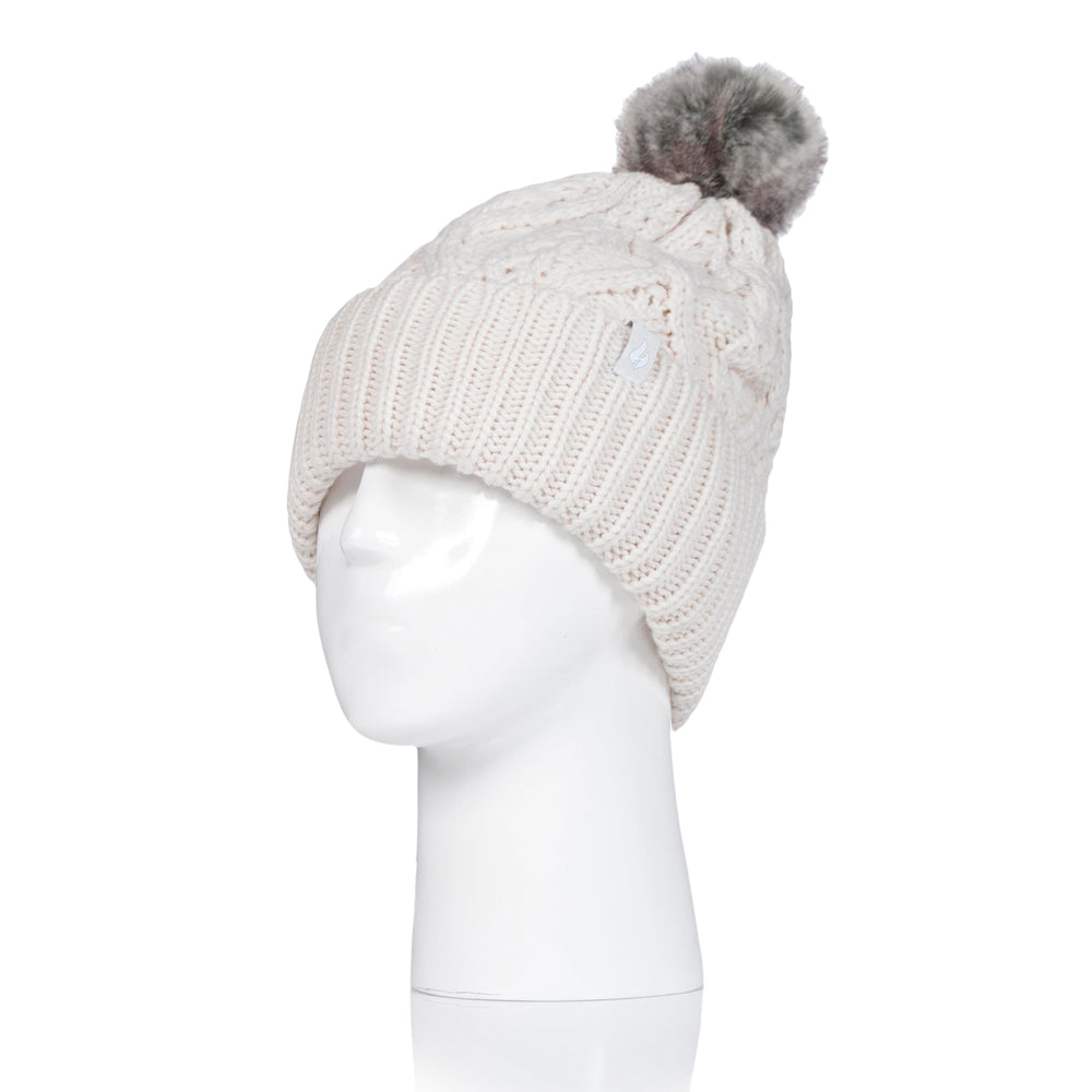 Ladies Solna Pom Pom Hat - Cream