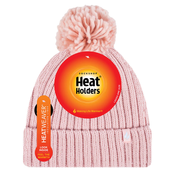 Ladies Arden Pom Pom Hat - Coral