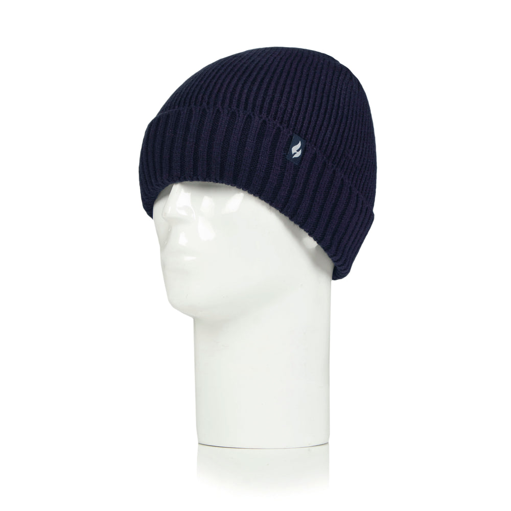 Mens Aspen Turnover Cuff Hat - Navy