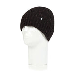 Mens Andes Turn Over Cuff Ribbed Nepp Hat - Black