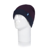 Mens Horten Thermal Hat - Denim & Burgundy