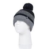 Ladies Alps Stripe Hat - Black & Grey