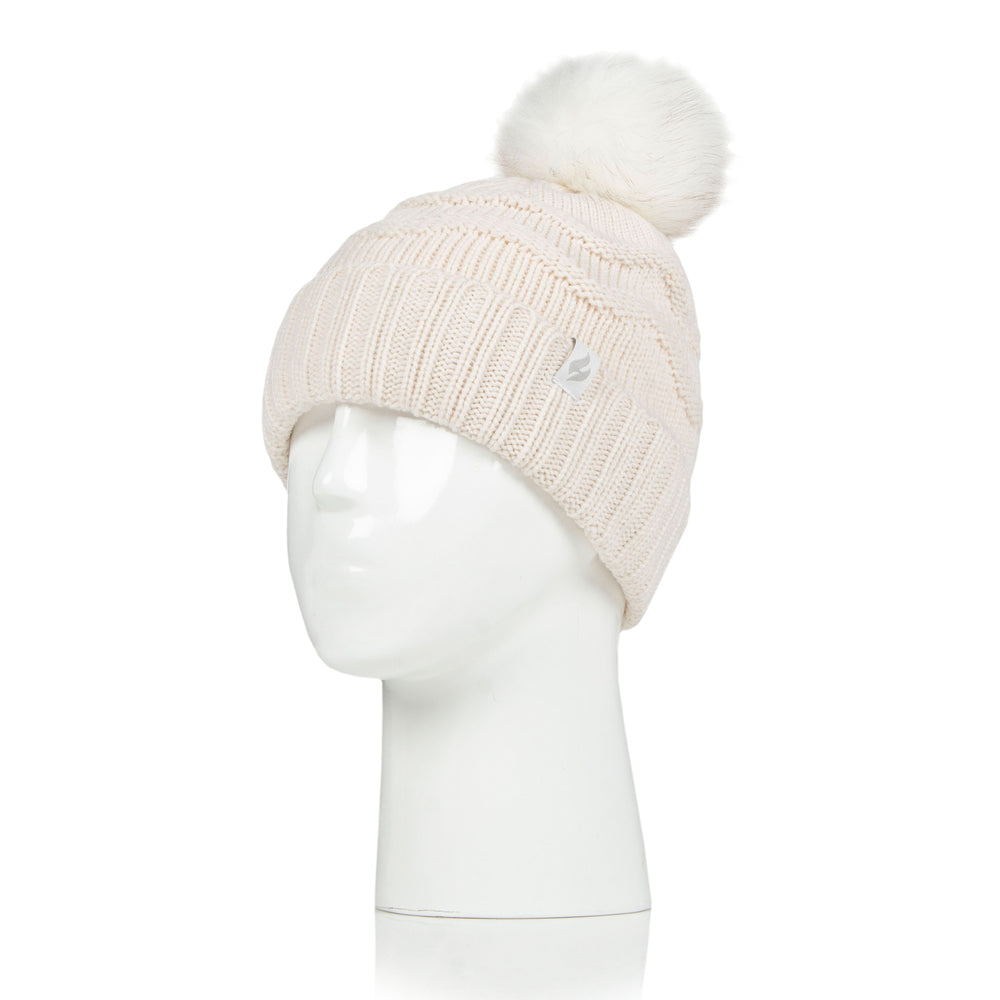 Ladies Cotswold Pom Pom Hat - Cream