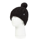 Ladies Salzburg Nepp Yarn Pom Pom Hat - Black