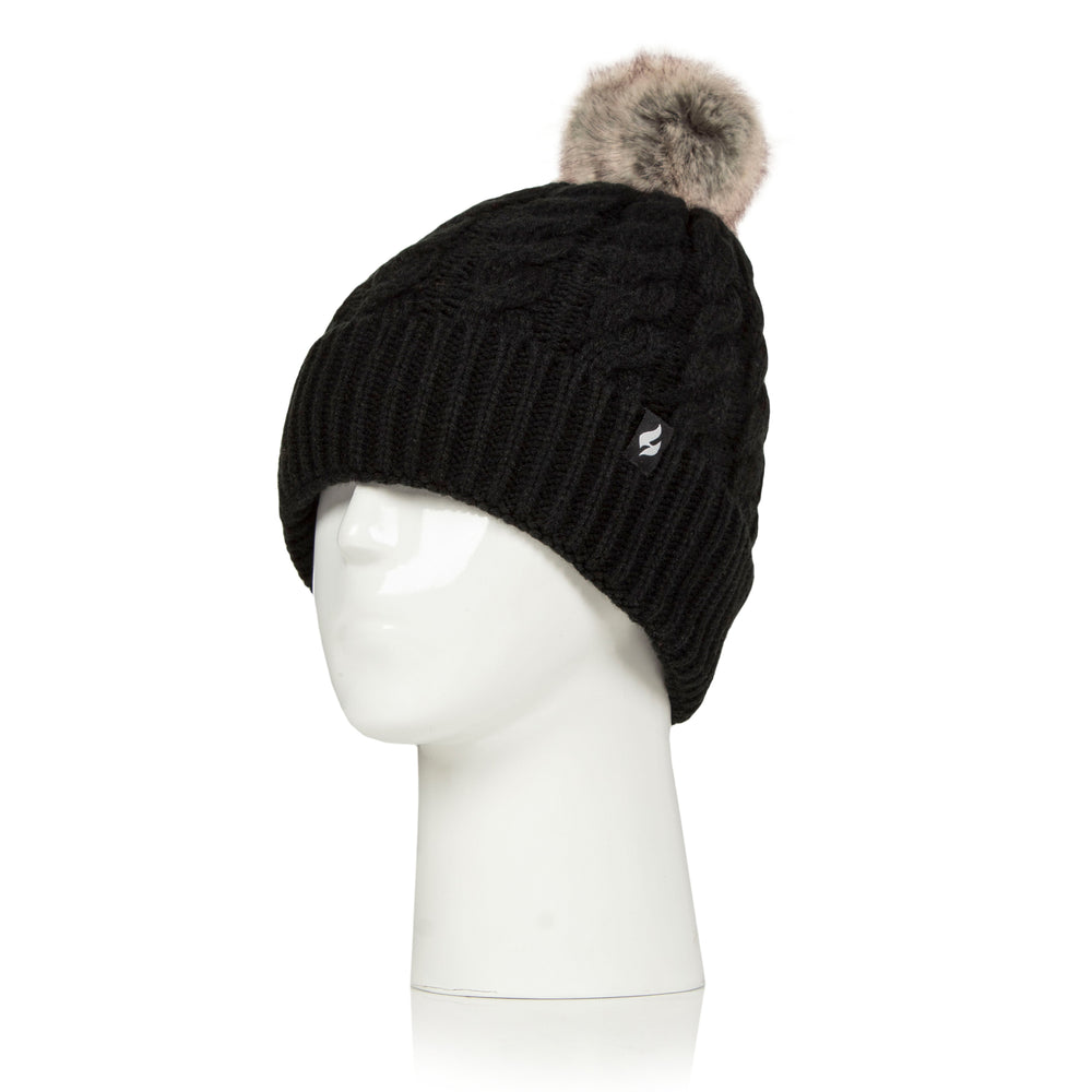Ladies Ottawa Original Pom Pom Hat - Black
