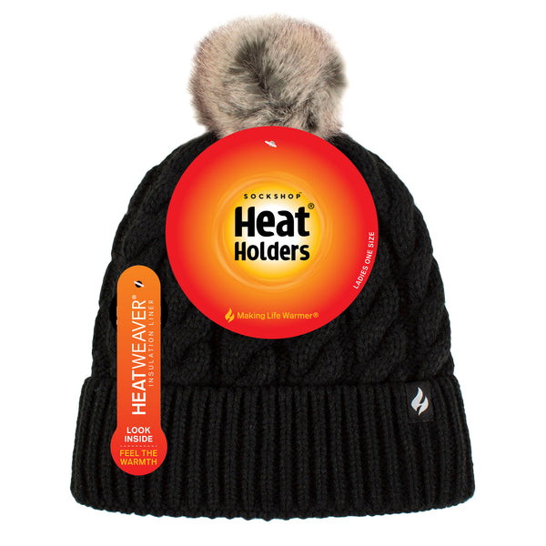 Ladies Ottawa Original Pom Pom Hat - Black