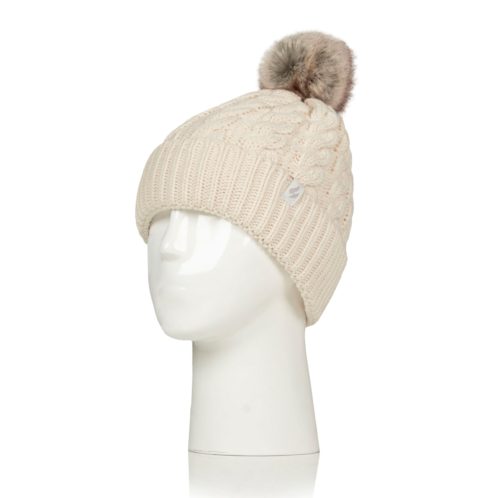 Ladies Ottawa Original Pom Pom Hat - Cream