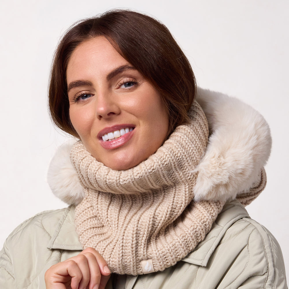 Ladies Nikita Faux Fur Snood - Oat