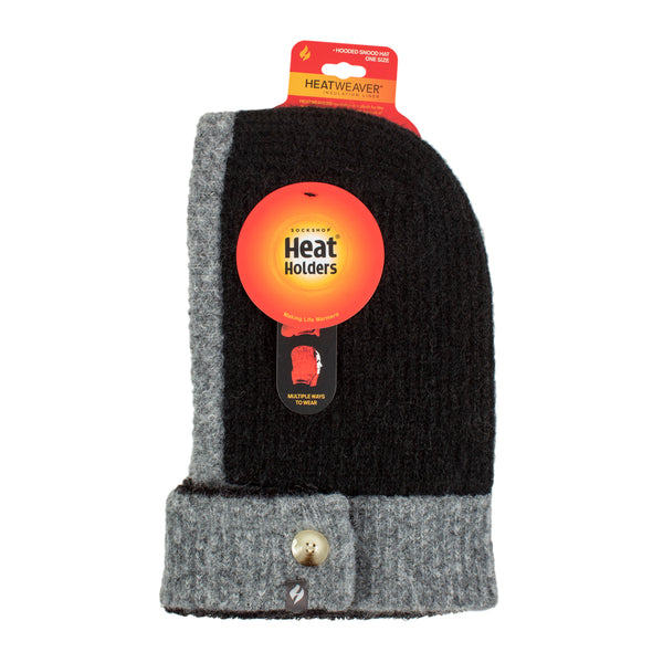 Ladies Fern Button Up Snood - Black