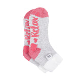 Ladies Original Lounge Socks with Comfy Feather Top - Light Grey